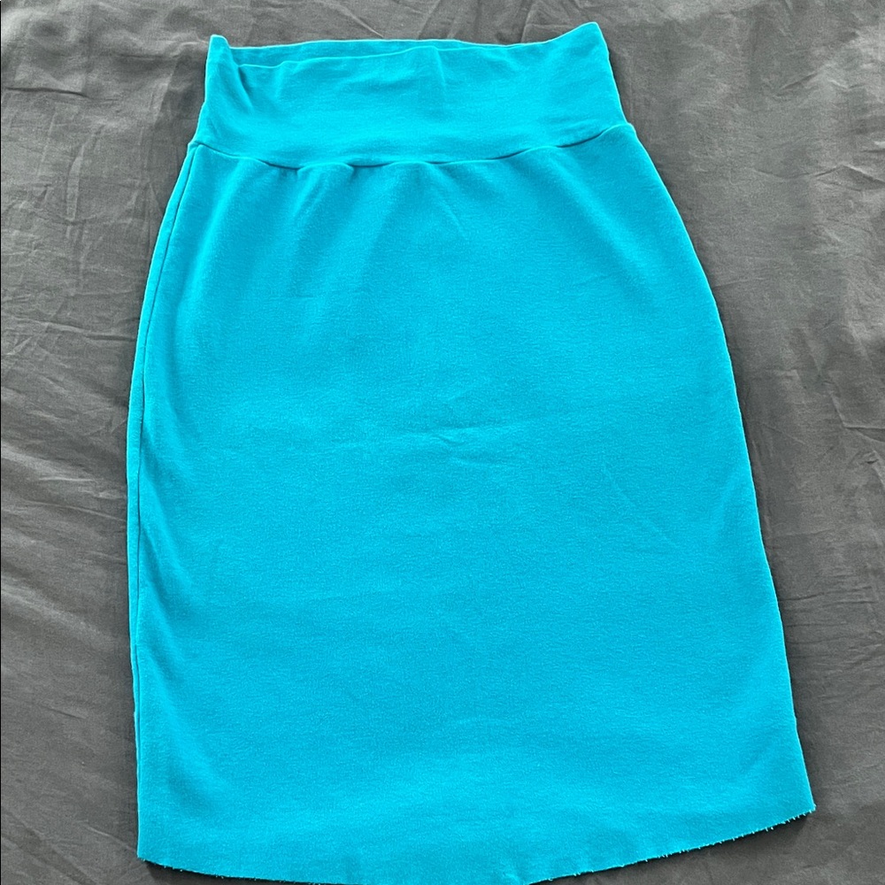 American Apparel Teal Pencil Skirt